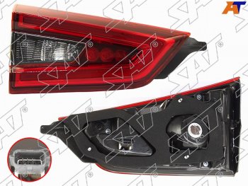 4 399 р. Левый фонарь (LED, внутренний) SAT Nissan Qashqai 2 J11 рестайлинг (2017-2022)  с доставкой в г. Керчь. Увеличить фотографию 2