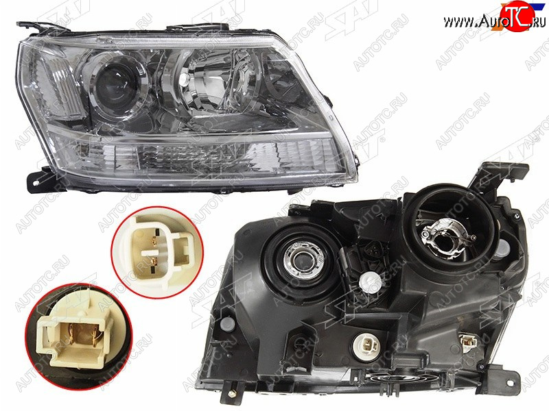 8 949 р. Фара правая (галоген, с электрокорректором) SAT  Suzuki Escudo  3 (2006-2017) дорестайлинг, 1-ый рестайлинг, 2-ой рестайлинг  с доставкой в г. Керчь