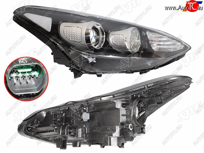 7 899 р. Фара правая (галоген, под электрокорректор) SAT  KIA Sportage  4 QL (2016-2022) дорестайлинг, рестайлинг  с доставкой в г. Керчь