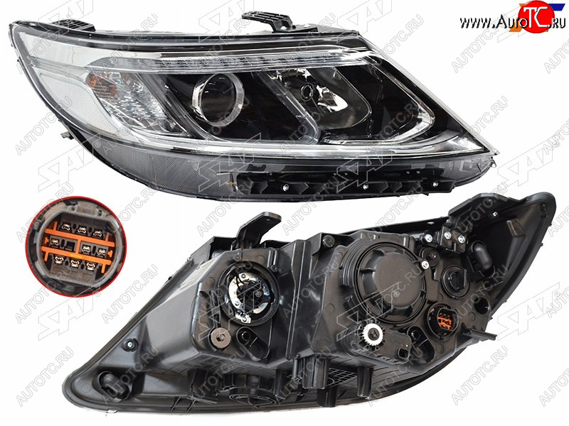 10 449 р. Фара правая (галоген, с корректором) SAT  KIA Sorento  XM (2012-2015) рестайлинг  с доставкой в г. Керчь