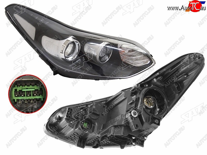 8 549 р. Фара правая (галоген, LED) SAT  KIA Sportage  4 QL (2016-2022) дорестайлинг, рестайлинг  с доставкой в г. Керчь