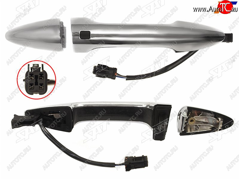 2 599 р. Ручка двери Kia Rio 11-17 (Спереди Справа SMART KEY) SAT ST-226-0038  с доставкой в г. Керчь