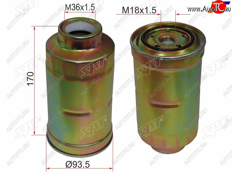 519 р. Фильтр топливный TOYOTA  COASTER 93-DYNA 88-02 LAND CRUISER 80 1HD1HZ 90-98 SAT ST-23303-56040  с доставкой в г. Керчь