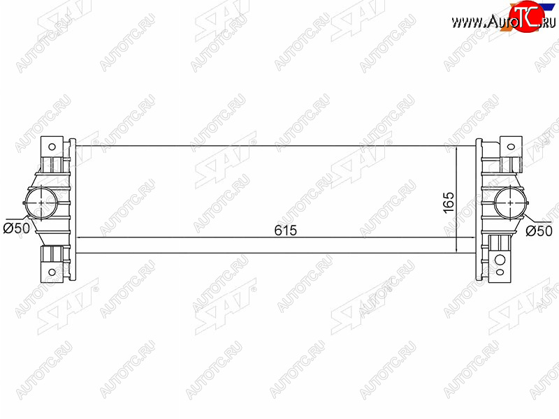 15 449 р. Интеркулер SSANG YONG ACTYONKYRON 2.0Xdi 05- SAT ST-23711-09050  с доставкой в г. Керчь
