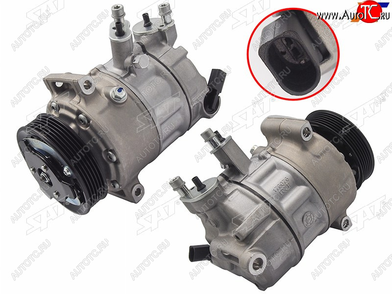 21 999 р. Компрессор кондиционера Skoda Octavia 12-20  Rapid 12-  Volkswagen Golf 12-19  Polo 20-22 SAT ST-245-0001  с доставкой в г. Керчь
