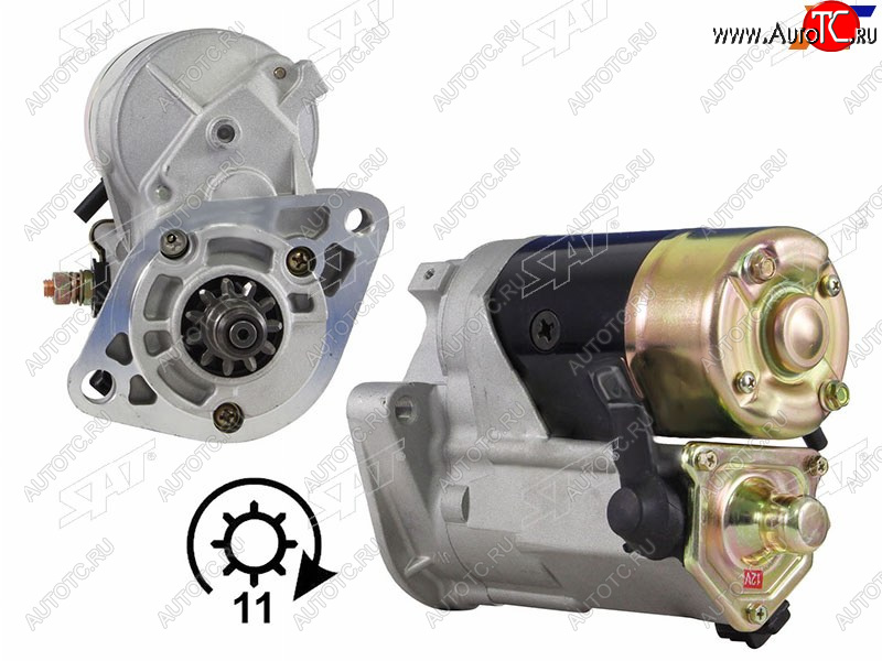 12 999 р. Стартер Toyota Hiace 99-20 / Hilux 01-04 / Land Cruiser Prado (J90,J120,J150) 96-20 / 4Runner 02-09 SAT ST-28100-30050N, st2810030050n SAT ST-28100-30050N  с доставкой в г. Керчь