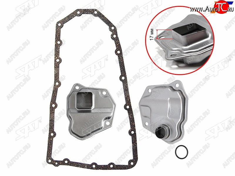 799 р. Фильтр CVT с прокладкой MITSUBISHI ASX 10-14OUTLANDER 06-MITSUBISHI LANCER X 07- SAT ST-2824A007  с доставкой в г. Керчь