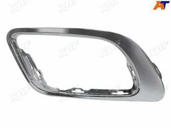 Левый молдинг оправы ПТФ SAT Renault Fluence рестайлинг (2012-2016) (хром)