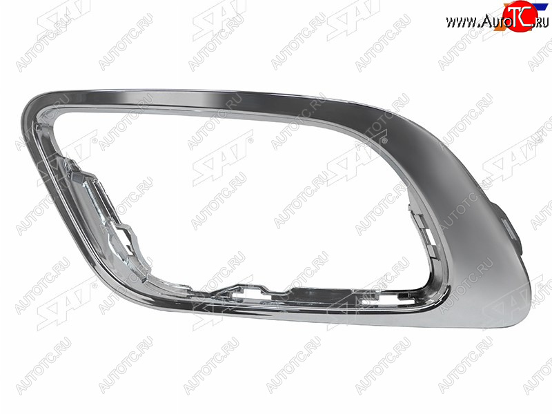 2 659 р. Левый молдинг оправы ПТФ SAT Renault Fluence рестайлинг (2012-2016) (хром)  с доставкой в г. Керчь