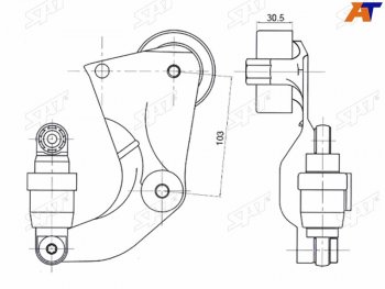 Натяжитель приводного ремня HONDA CIVIC VIII (FDFA)                                                 SAT ST-31170-RNA-A02