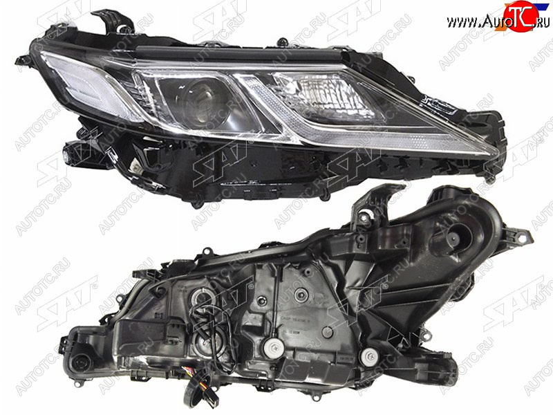 16 249 р. Фара правая (1 LED полоса) SAT Toyota Camry XV70 дорестайлинг (2017-2021) с доставкой в г. Керчь Увеличить фотографию 1 16 249 р. Фара правая (1 LED полоса) SAT Toyota Camry XV70 дорестайлинг (2017-2021) с доставкой в г. Керчь