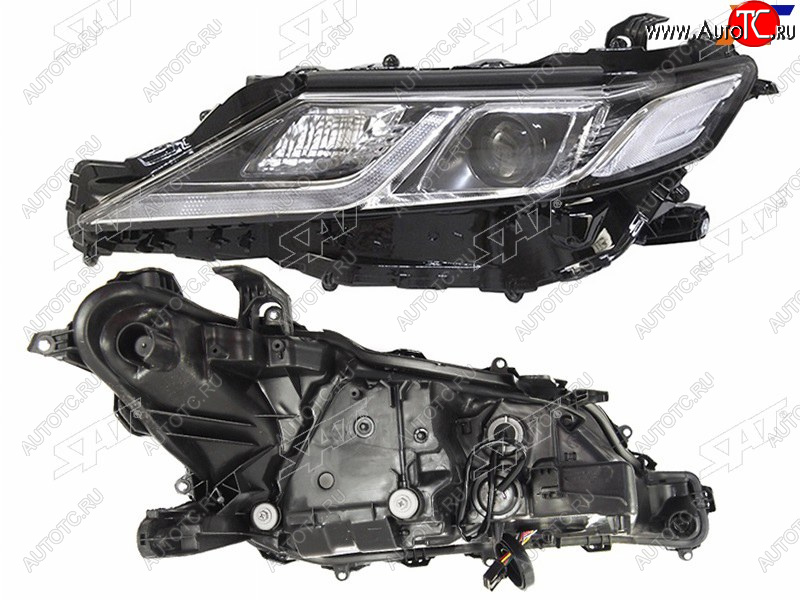 16 249 р. Фара левая (1 LED полоса) SAT  Toyota Camry  XV70 (2017-2021) дорестайлинг  с доставкой в г. Керчь