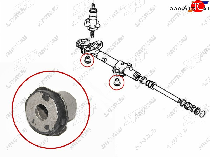 299 р. Втулка рулевой рейки Mitsubishi Grandis 03-09 SAT ST-4410A102B  с доставкой в г. Керчь