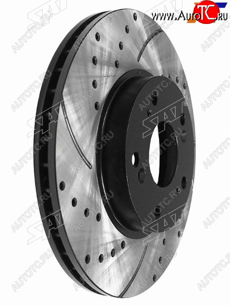6 649 р. Комплект дисков тормозных передний перфорированные (Ø262 mm) SAT Honda Accord 7 CL седан дорестайлинг (2002-2005)  с доставкой в г. Керчь