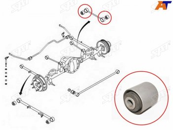 Сайлентблок SsangYong Actyon 05-10  Actyon Sports 06-12  Korando 96-06  Kyron 05-16 SAT ST-4542105000