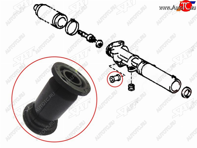 359 р. Втулка рулевой рейки Toyota Land Cruiser Prado (J90) 96-02  Hilux Surf 95-02 SAT ST-45522-35040  с доставкой в г. Керчь