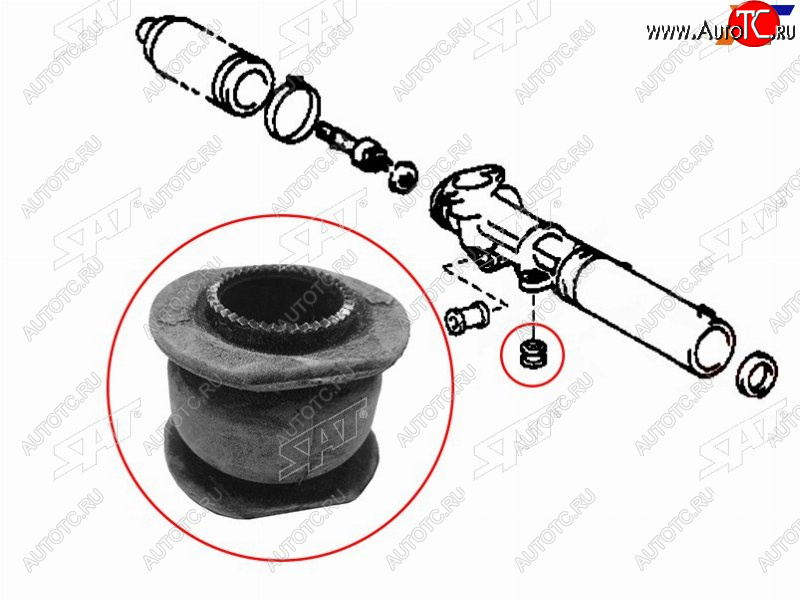 241 р. Втулка рулевой рейки Toyota Land Cruiser Prado (J90) 96-02  Hilux Surf 95-00 SAT ST-45522-35020  с доставкой в г. Керчь