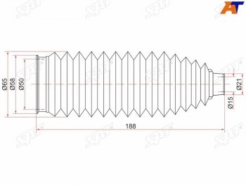 Пыльник рулевой рейки TOYOTA KLUGER 00- LH=RH SAT ST-45535-48010