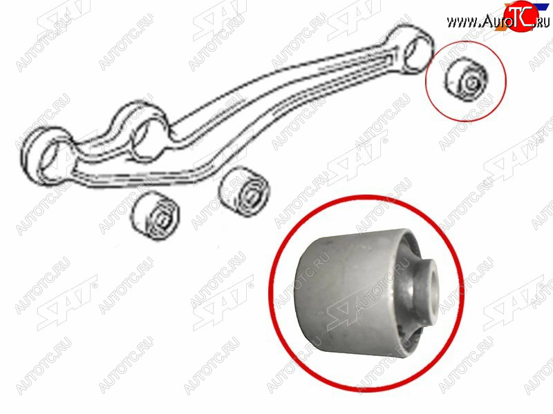 439 р. Сайлентблок Toyota Land Cruiser (J100,J80) 89-07  Land Cruiser Prado (J70) 87-96  Highlander 07-13 SAT ST-48061-60010  с доставкой в г. Керчь