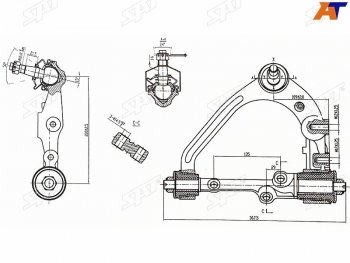 Рычаг верхний с шаров. TOYOTA HIACEREGIUSACE 05- 2WD LH SAT ST-48067-29215