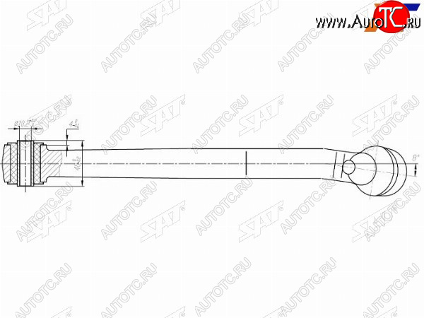1 849 р. Рычаг FR нижний TOYOTA DUETDAIHATSU STORIAYRV 98- LH SAT ST-48069-97401  с доставкой в г. Керчь