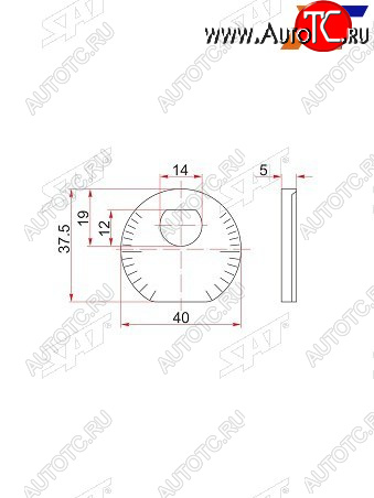 135 р. Шайба эксцентрика FR рычага TOYOTA ALTEZZACHASERCRESTACROWNMAJESTAMARK2LUCIDA 91- SAT ST-48198-50011  с доставкой в г. Керчь