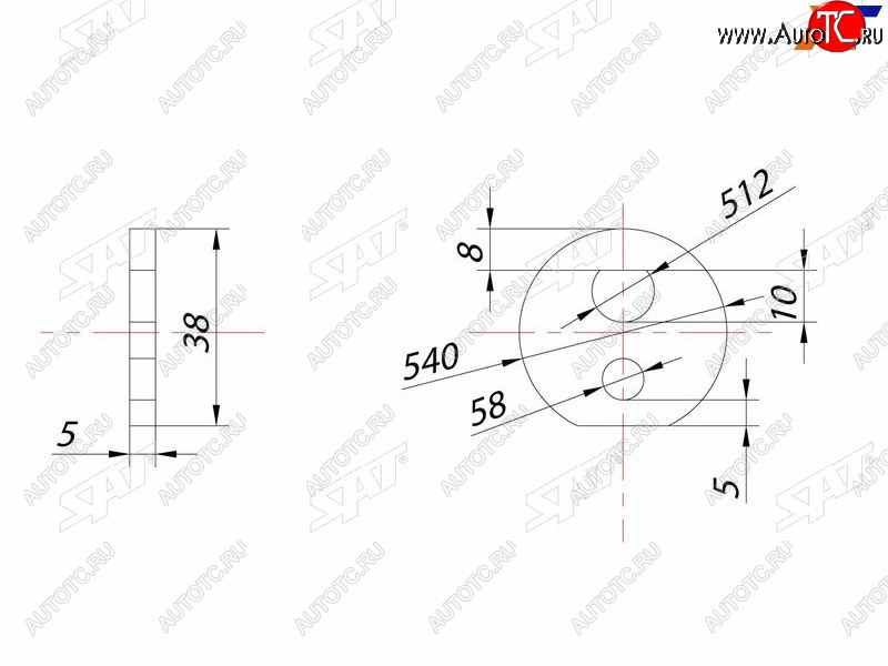195 р. Шайба эксцентрика RR рычага TOYOTA CELSIORCHASERCRESTACROWNMAJESTAMARK2LEXUS LS400 92- SAT ST-48198-22020  с доставкой в г. Керчь