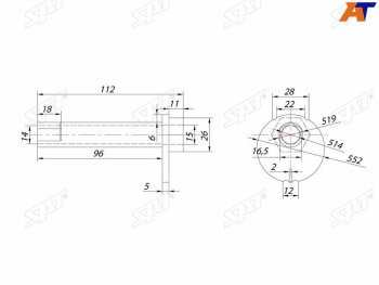 399 р. Болт эксцентрика TOYOTA 4RUNNERFJ CRUISERHILUX SURFLAND CRUISER PRADOLEXUS GX470 02- SAT ST-48409-60020  с доставкой в г. Керчь. Увеличить фотографию 2