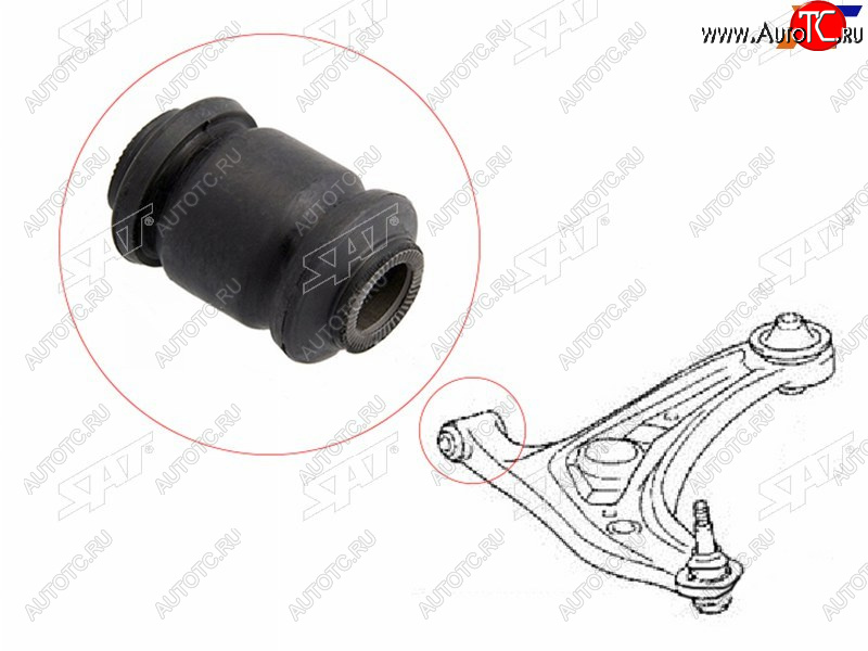 293 р. Сайлентблок Toyota Corolla (E180) 12-19  Corolla Fielder (E160) 12-  Probox 02-  Ractis 05-10  C SAT ST-48654-0D080  с доставкой в г. Керчь