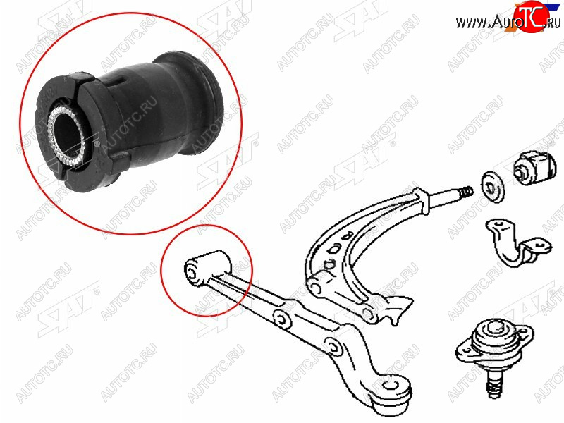 519 р. Сайлентблок переднего рычага FR SAT  Toyota Estima Emina  XR10, XR20 - Estima Lucida  XR10,20  с доставкой в г. Керчь