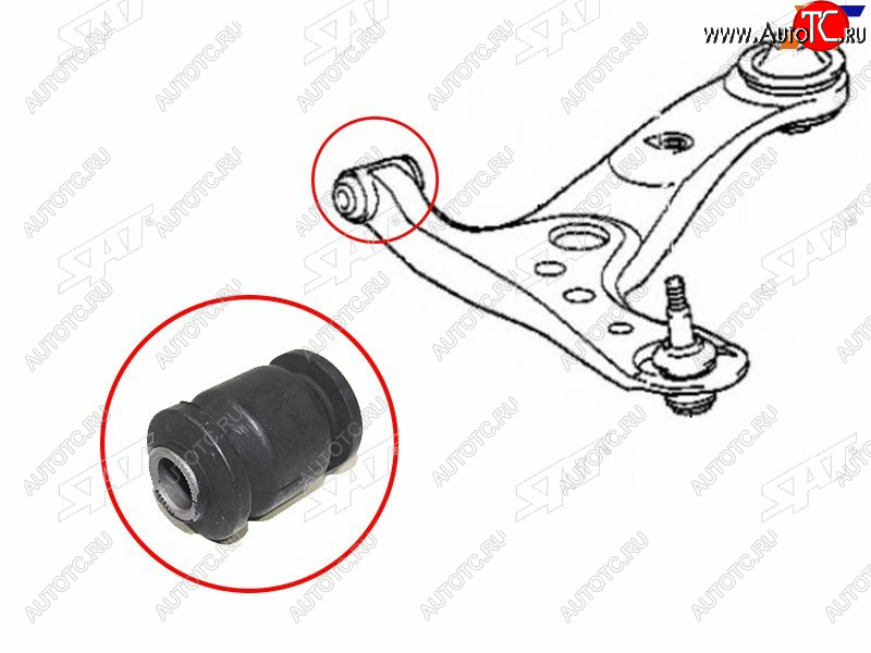 293 р. Сайлентблок Toyota Caldina (T240) 02-07  Noah 01-22  Wish 03-09  Ipsum (ACM20) 01-09 SAT ST-48654-49045  с доставкой в г. Керчь
