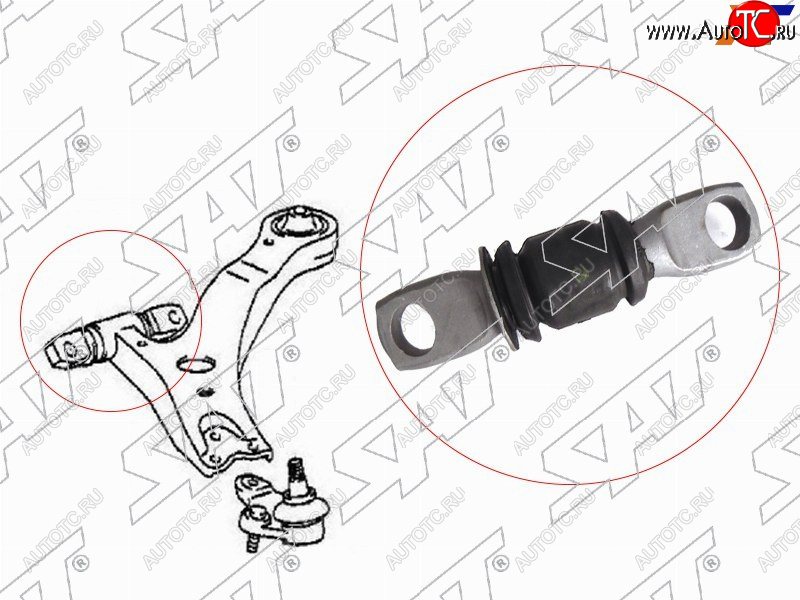 539 р. Сайлентблок передний переднего нижнего рычага TOYOTA HIGHLANDERKLUGERLEXUS RX270350450H 07- SAT ST-48654-33050  с доставкой в г. Керчь