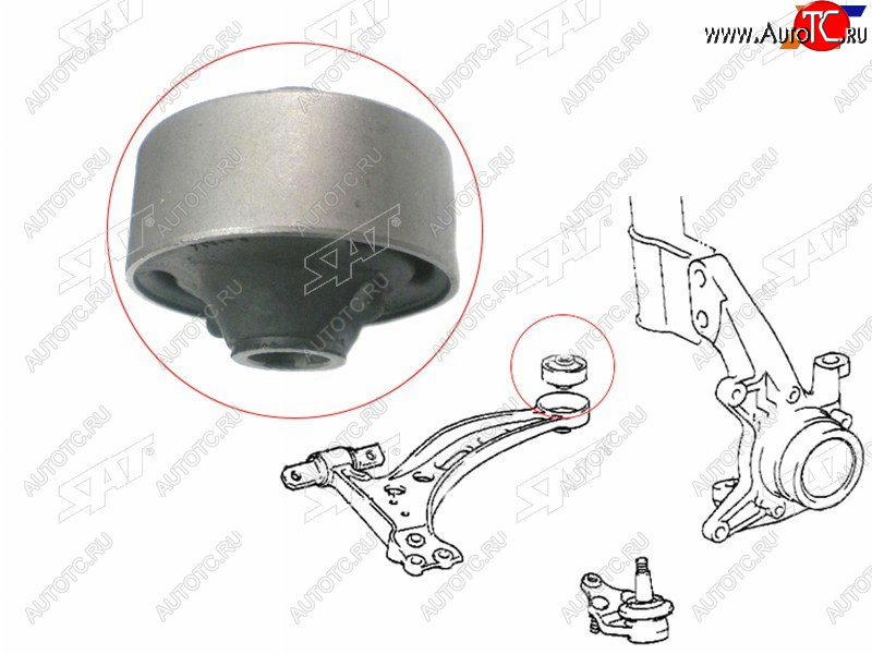 369 р. Сайлентблок Toyota Camry (XV10,XV20) 91-02  Harrier (XU10,XU30) 97-13  Vista 86-90  Lexus ES 96-0 SAT ST-48655-07020  с доставкой в г. Керчь