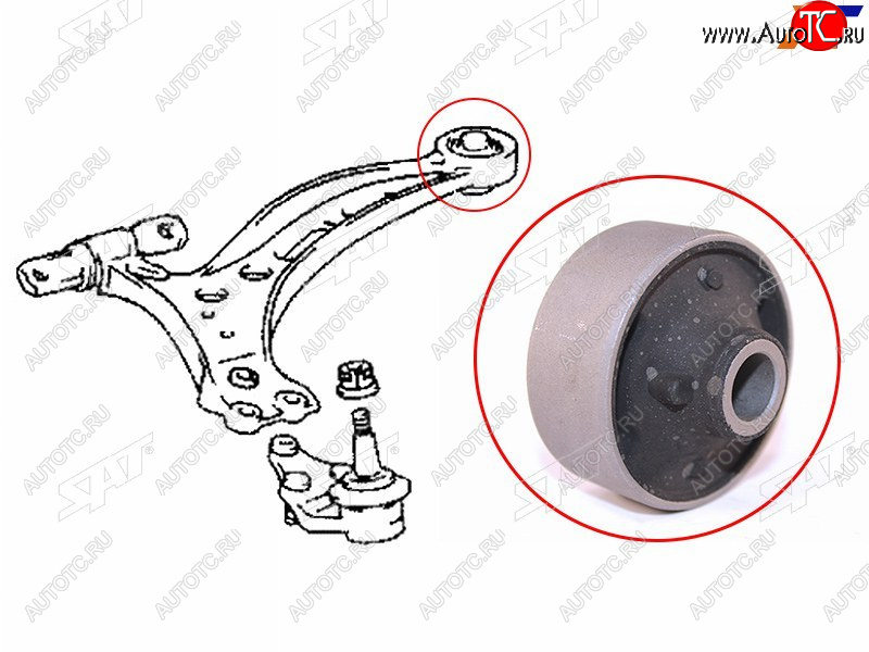 479 р. Сайлентблок Toyota Harrier (XU10) 97-03  Lexus RX 97-03 SAT ST-48655-48010  с доставкой в г. Керчь