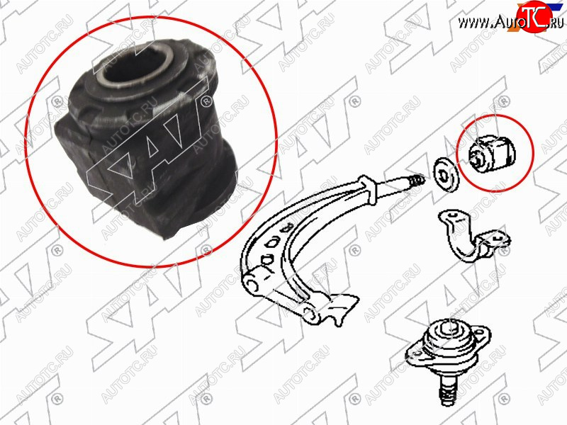 379 р. Сайлентблок Toyota Estima 90-99  Estima Emina 92-99  Previa 90-00 (Перед) SAT ST-48655-28010  с доставкой в г. Керчь