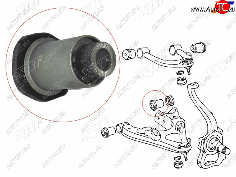 759 р. Сайлентблок Toyota Land Cruiser (J100) 98-07  Lexus LX 98-07  Toyota Land Cruiser Cygnus 98-07 (Сн SAT ST-48655-60020  с доставкой в г. Керчь