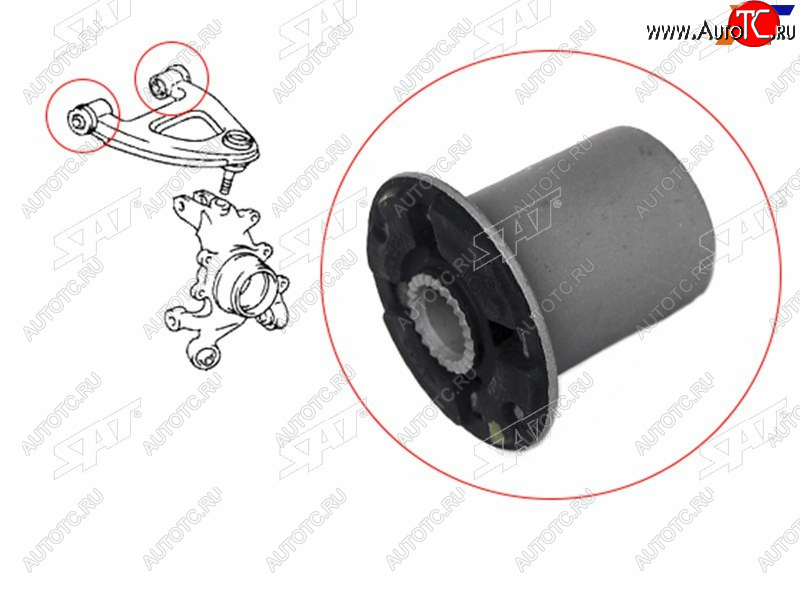 399 р. Сайлентблок заднего  верхнего рычага TOYOTA MARK 2CHASERCRESTA GX100 1996-2001                     SAT ST-48702-30090  с доставкой в г. Керчь
