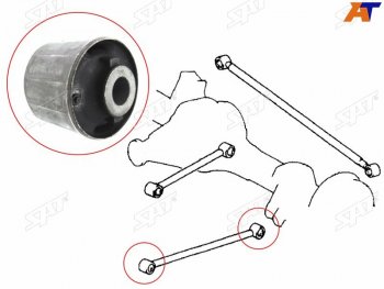 Сайлентблок Toyota Land Cruiser (J100) 98-07  Lexus LX 98-07  Toyota Land Cruiser Cygnus 98-07 (За SAT ST-48702-60100