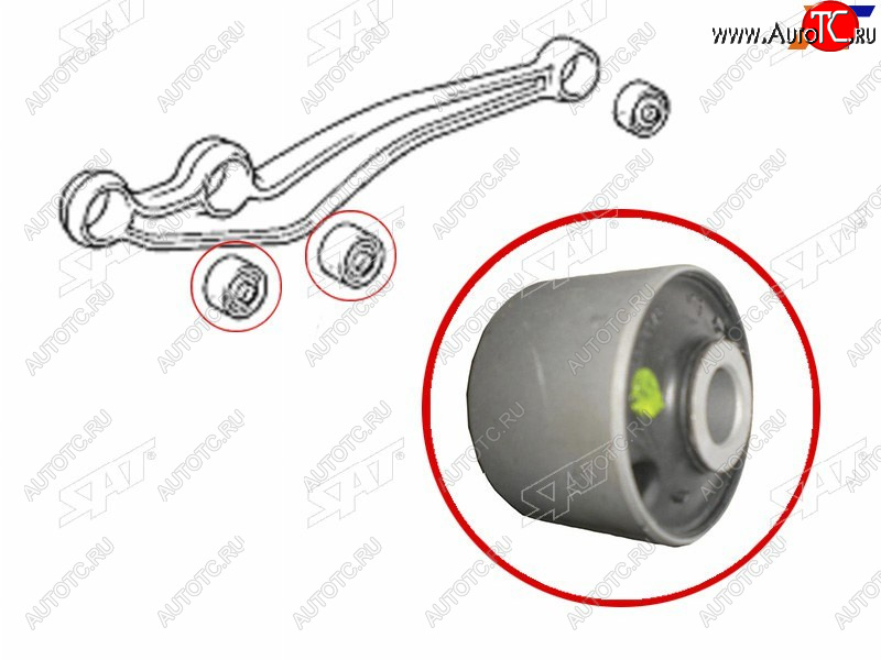 479 р. Сайлентблок Nissan Patrol 87-10  Toyota Land Cruiser (J100,J80) 80-  Land Cruiser Prado (J70) 87-9 SAT ST-48702-60050  с доставкой в г. Керчь