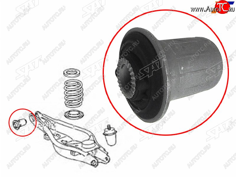 349 р. Сайлентблок Toyota Avensis (T270) 08-18  Corolla (E150) 06-13  RAV4 (XA30,XA40) 05-19  Lexus NX 1 SAT ST-48704-42050  с доставкой в г. Керчь