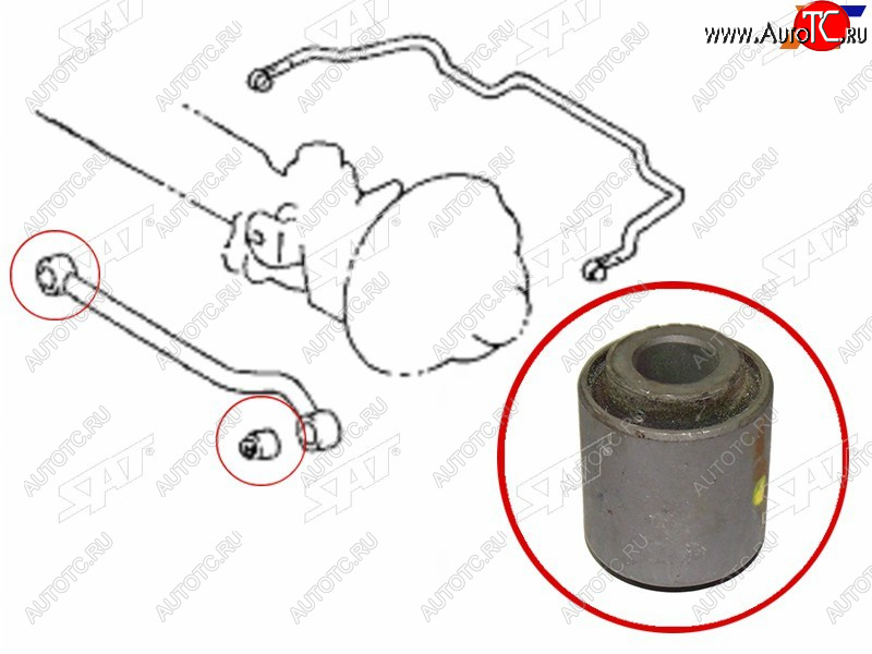 399 р. Сайлентблок Toyota Land Cruiser (J100,J80) 89-07  Land Cruiser Prado (J70) 87-96  Highlander 07-13 SAT ST-48706-60030  с доставкой в г. Керчь