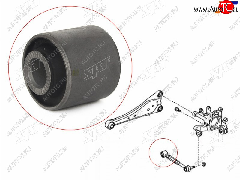 299 р. Сайлентблок Chery Tiggo T11 05-16  Toyota Avensis (T270) 08-18  Mark II (X110) 00-04  RAV4 (XA30) SAT ST-48725-24100  с доставкой в г. Керчь