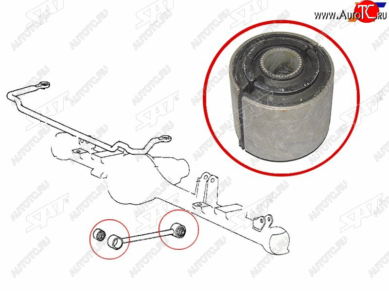559 р. Сайлентблок Toyota 4Runner 89-95  Hilux Surf 89-95 (Перед) SAT ST-48725-35010  с доставкой в г. Керчь