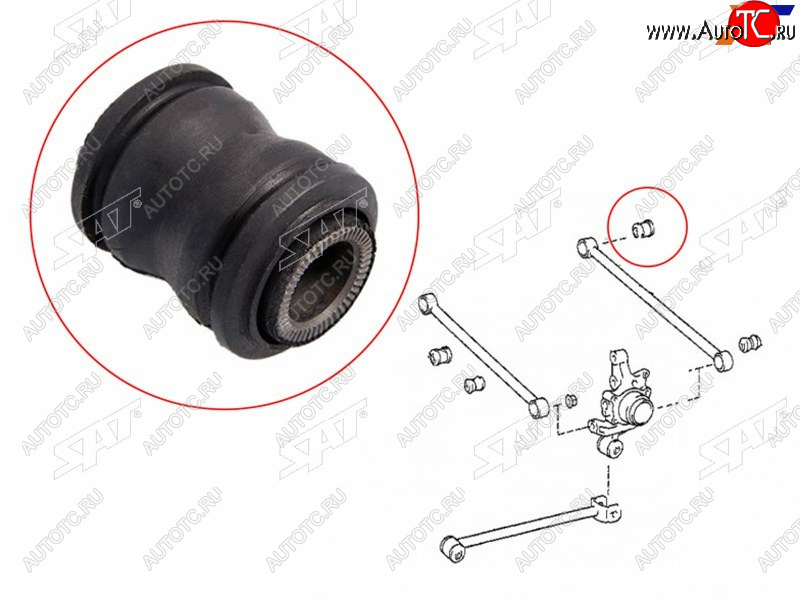 419 р. Сайлентблок Toyota Caldina (T190) 92-02  Harrier (XU10,XU30) 97-13  Lexus RX 03-09  Toyota Carina SAT ST-48725-48010  с доставкой в г. Керчь