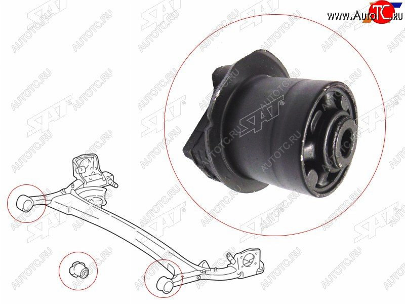 1 089 р. Сайлентблок Toyota Passo 04-16  Vitz 99-05  Daihatsu Boon 04-10  Sirion 05-13  Scion xA 04-06  SAT ST-48725-52010  с доставкой в г. Керчь