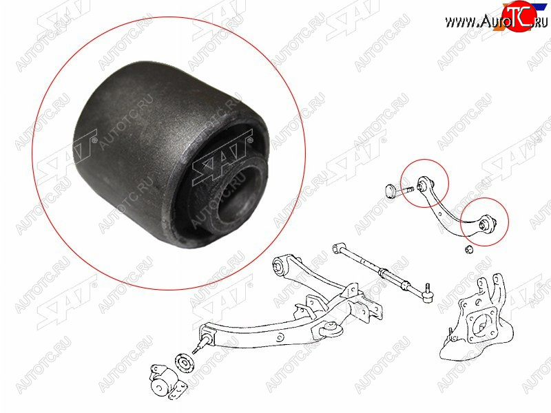 212 р. Сайлентблок Toyota Avensis (T250,T270) 03-18  Caldina (T240) 02-07  Corolla (E150,E180,E120) 00-19 SAT ST-48770-21011B  с доставкой в г. Керчь