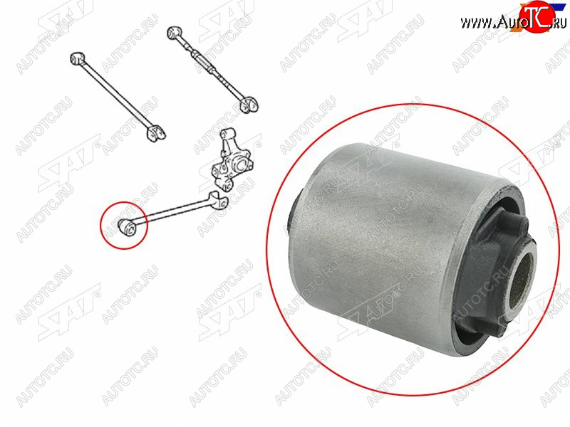 439 р. Сайлентблок Toyota Camry (XV20,XV30,XV40,XV50) 96-21  Harrier (XU10,XU30) 97-13  Lexus ES 96-06  SAT ST-48780-48030B  с доставкой в г. Керчь