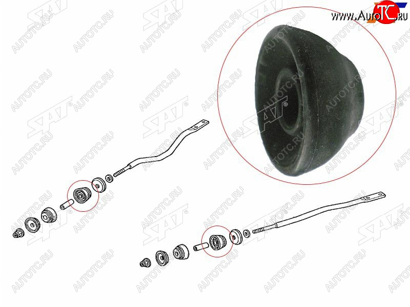 204 р. Сайлентблок Honda Accord 93-03  Odyssey 98-04  Avancier 99-03  Inspire 98-03 (Перед) SAT ST-51381-S84-A01  с доставкой в г. Керчь