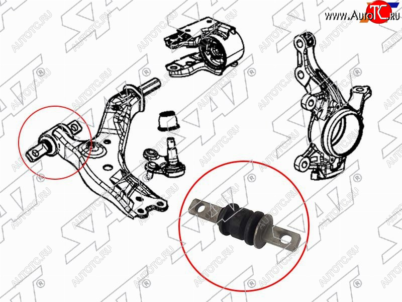 839 р. Сайлентблок Honda CR-V 11-18 SAT ST-51392-T0T-H01  с доставкой в г. Керчь