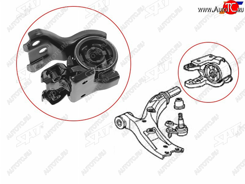 1 399 р. Сайлентблок рычага задний FR -RH SAT Honda CR-V RM1,RM3,RM4 рестайлинг (2014-2018)  с доставкой в г. Керчь